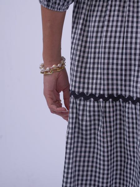 Honour Dress in Black Gingham