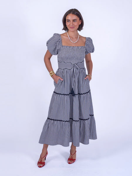 Honour Dress in Black Gingham