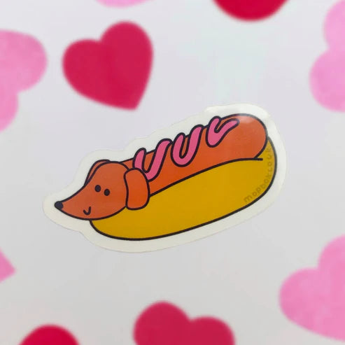 Hotdog Sausage Dog Vinyl Sticker