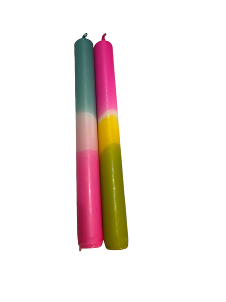 Brights Dip Dye Candle Pair