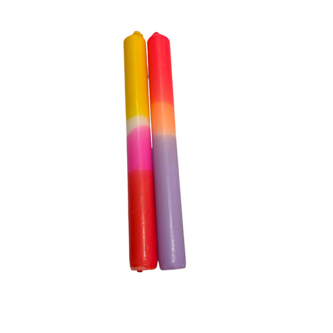 Brights Dip Dye Candle Pair