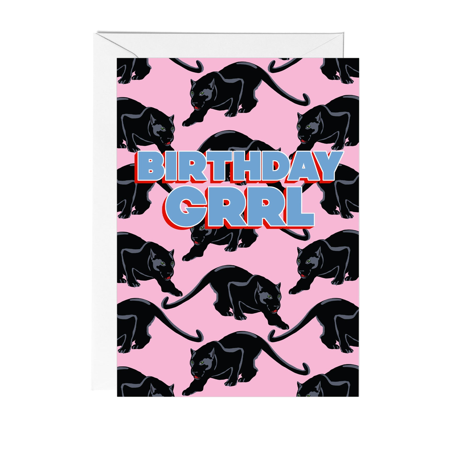 Panther Birthday GRRL Card
