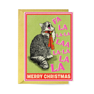 Fa La La Cat Xmas Card