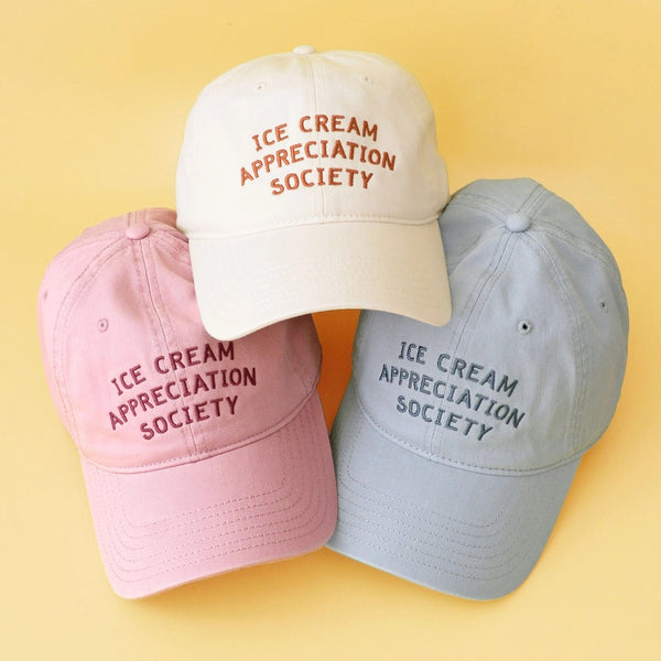 Vintage Blue Ice Cream Appreciation Society Baseball Cap