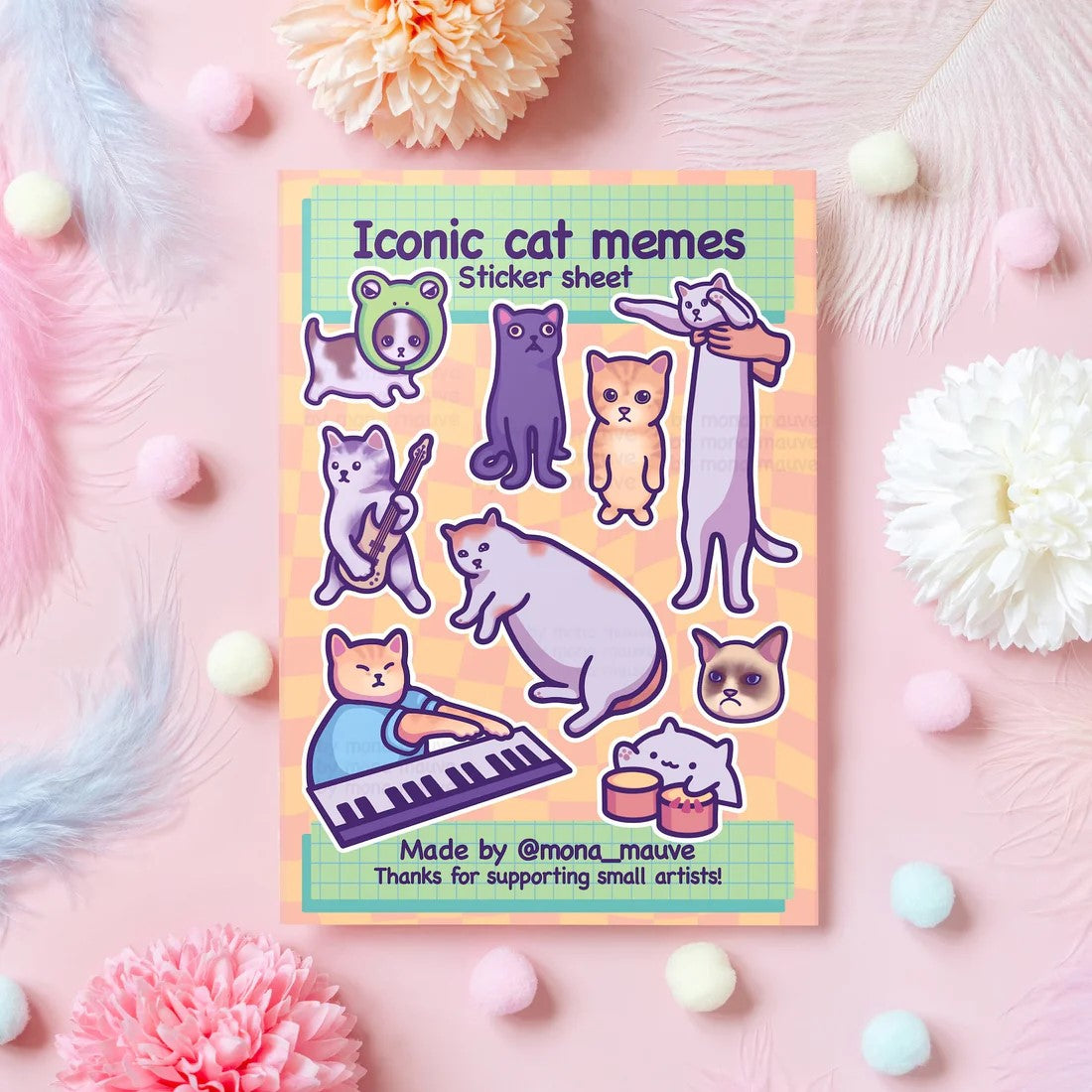 Iconic Cat Memes Sticker Sheet