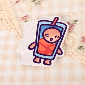 Juice Cat Vinyl Sticker