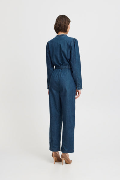 Jules blue denim cotton jumpsuit