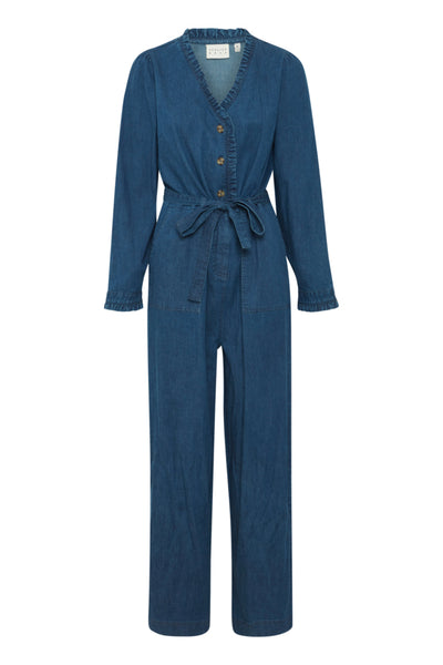 Jules blue denim cotton jumpsuit