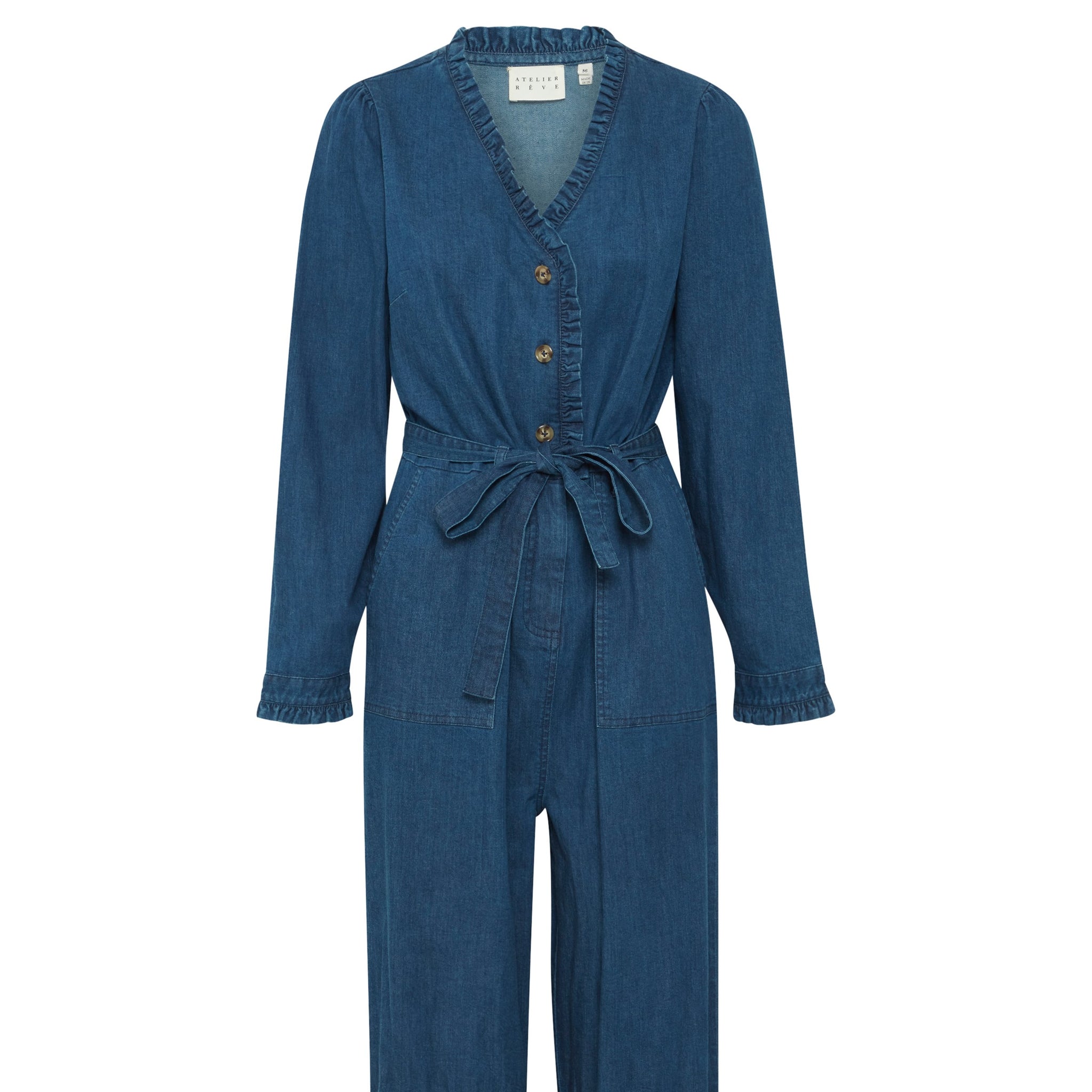 Jules blue denim cotton jumpsuit