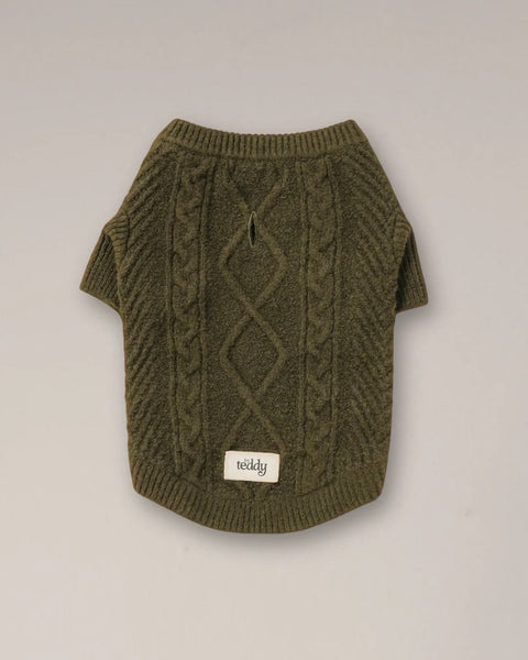 Forest Capsule Cable Knit Dog Jumper