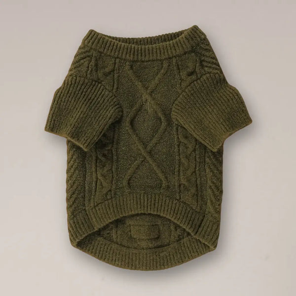 Forest Capsule Cable Knit Dog Jumper