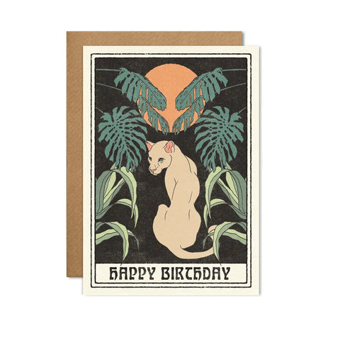 Happy Birthday Jungle Cat Card
