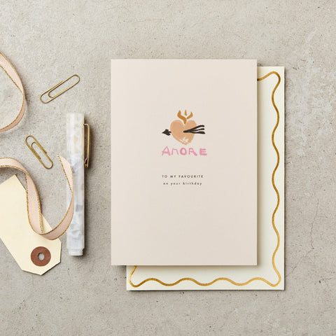 Pink Amore Heart Card