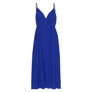 Karolina Midi Blue Strap Dress