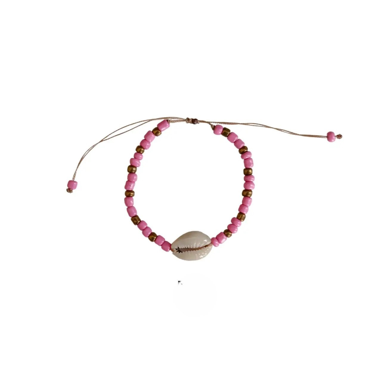 Klayer Pink Shell Beaded Bracelet