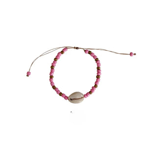 Klayer Pink Shell Beaded Bracelet