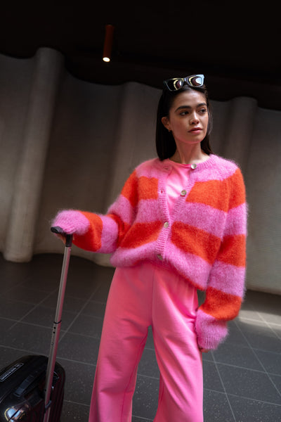 Timea Orange Fire & Bubblegum Pink Cardigan