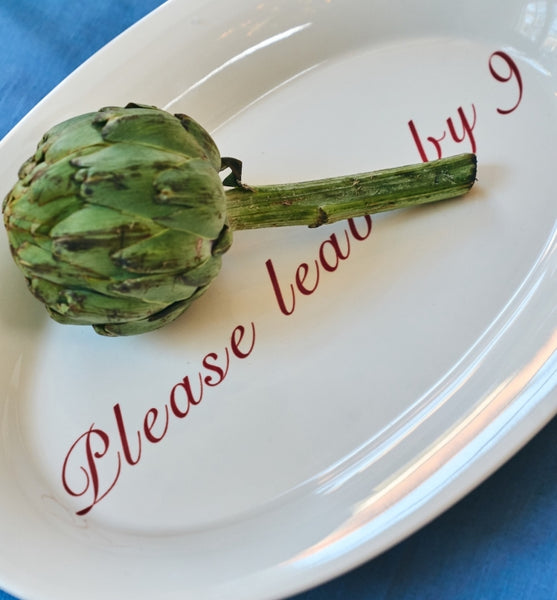 Leave By 9 Serving Platter