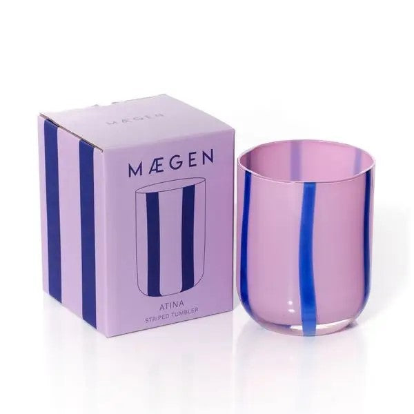 Atina Lilac & Navy Glassware