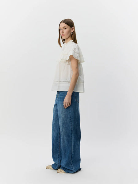 Lilou White Light Cotton Top