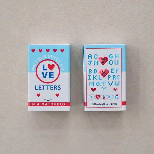 Love Letters Mini Hoop Cross Stitch Matchbox