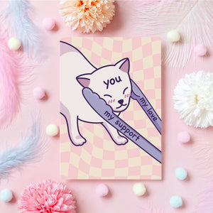 Love and Support Cat Card