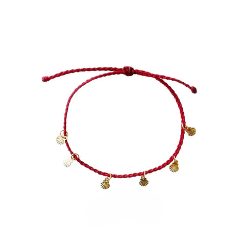 Lovina Shell Cherry Red Surf Bracelet