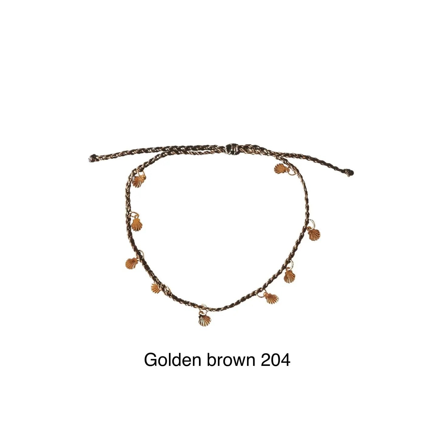 Lovina Shell Golden Brown Surf Anklet