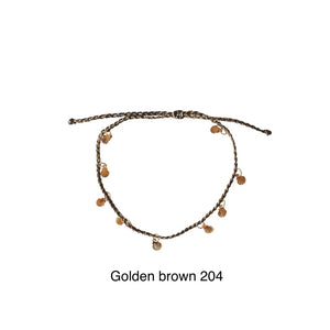 Lovina Shell Golden Brown Surf Anklet
