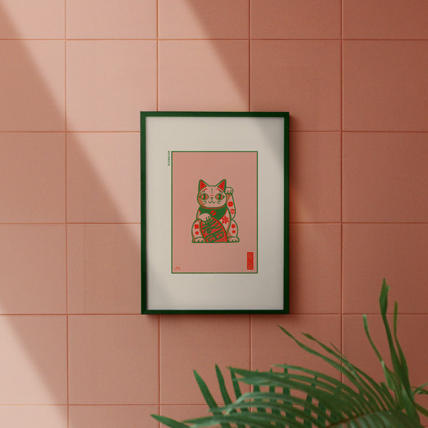 Lucky Cat A4 Print