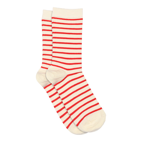 mpDenmark Lydia tomato striped sock