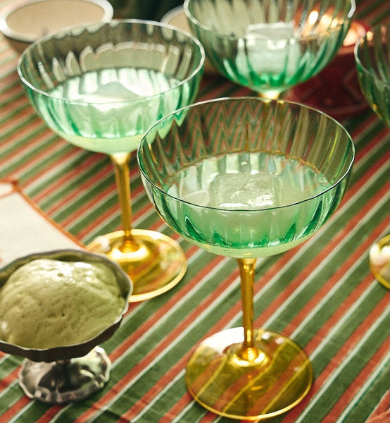 Jazzy Arancia Optic Champagne Glass Set of 2