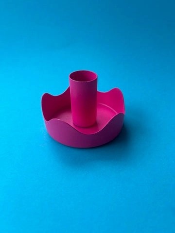 Magenta Colour Pop Wavy Candle Holder