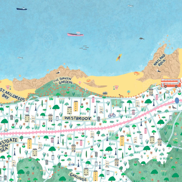 Margate Illustrated Map Print