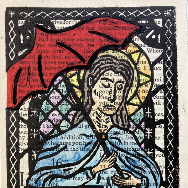 Charlee M Piper Mary Magdalene Linoprint