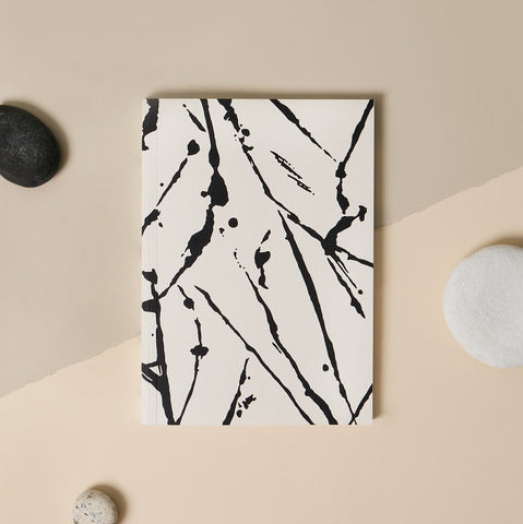 Abstract Ivory Soft Cover Notebook
