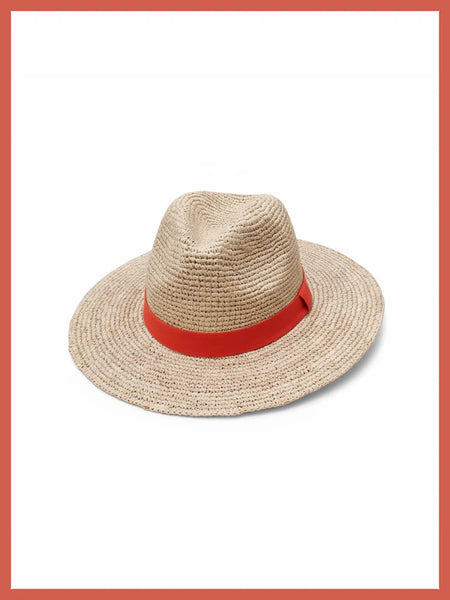 Mackenzie Natural & Coral Sun Hat