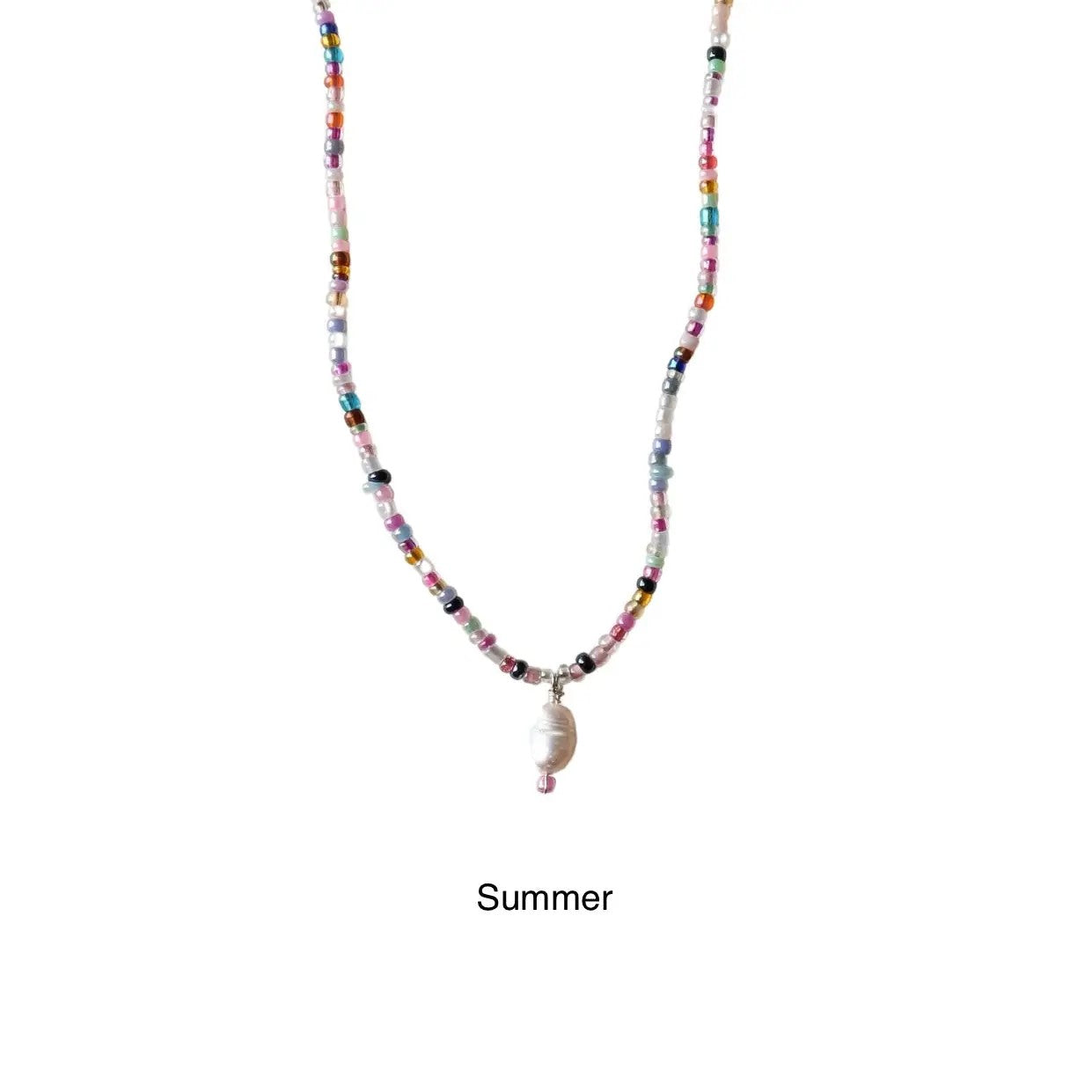 Medewi Summer Beaded Pearl Necklace