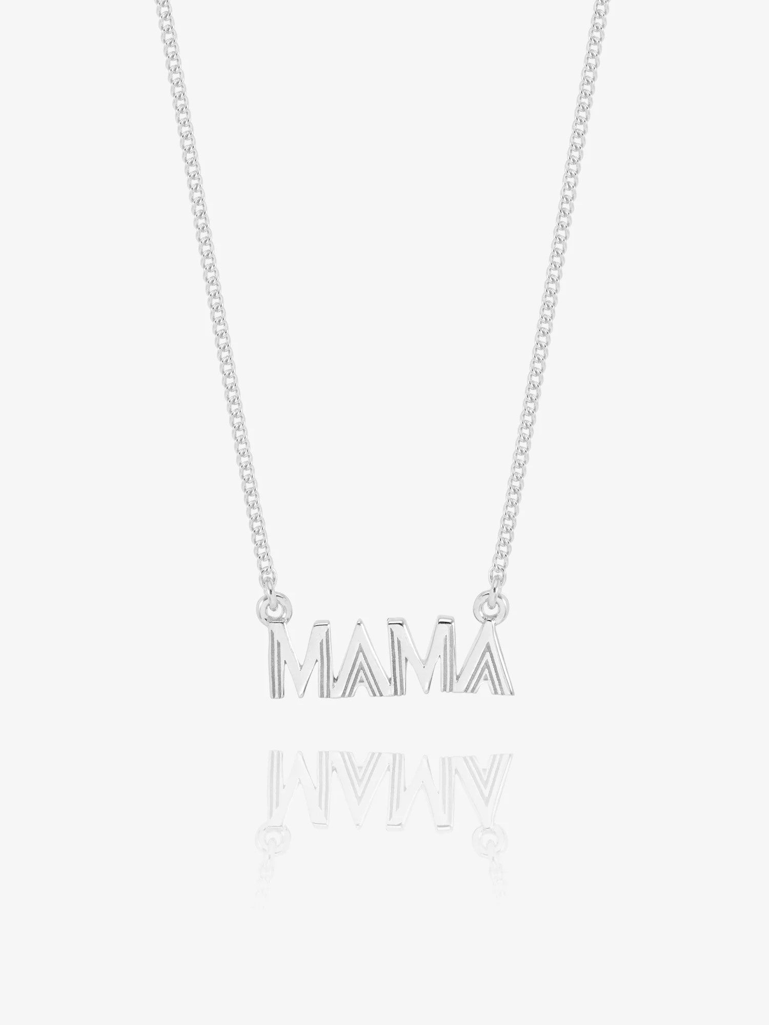 Mini Silver Mama Art Deco Necklace