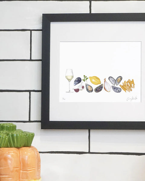 Corinne Alexander Moules Frites framed print