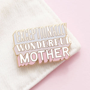 Alphabet Bags Exceptionally Wonderful Mother enamel pin