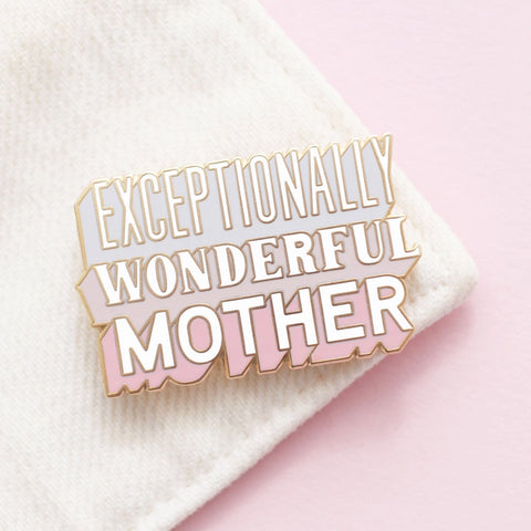 Alphabet Bags Exceptionally Wonderful Mother enamel pin
