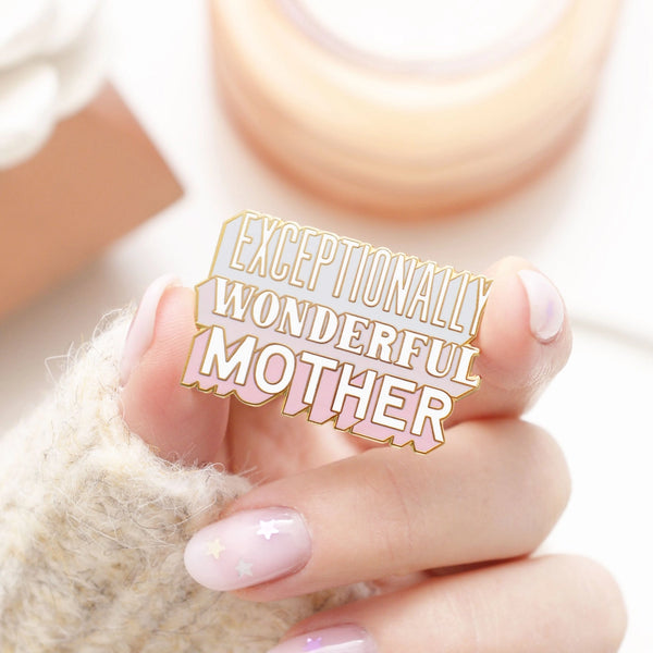 Alphabet Bags Exceptionally Wonderful Mother enamel pin
