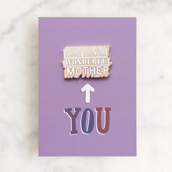 Alphabet Bags Exceptionally Wonderful Mother enamel pin