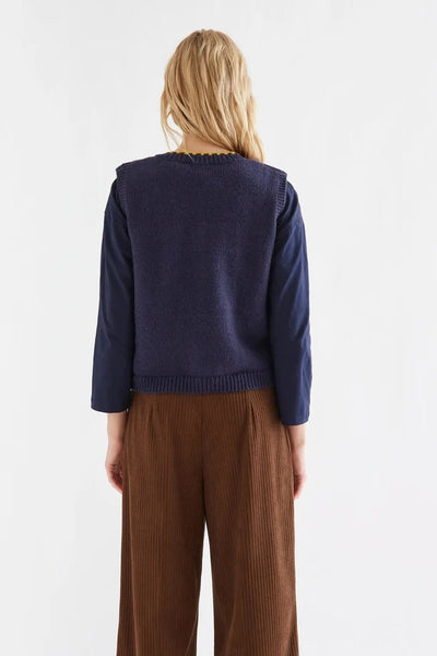 Navy & Yellow Trim Vest