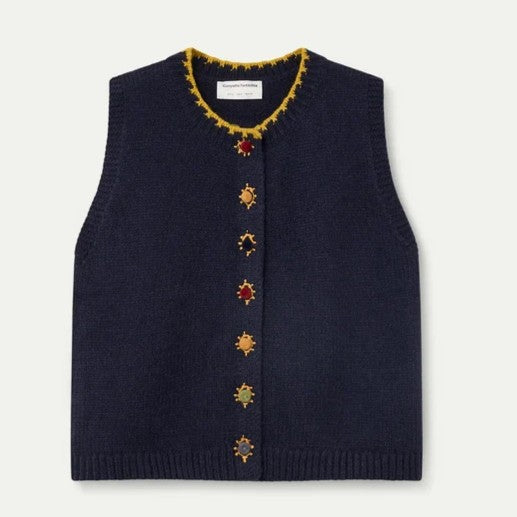 Navy & Yellow Trim Vest