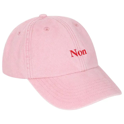 Non Baseball Cap in Stonewash Pink