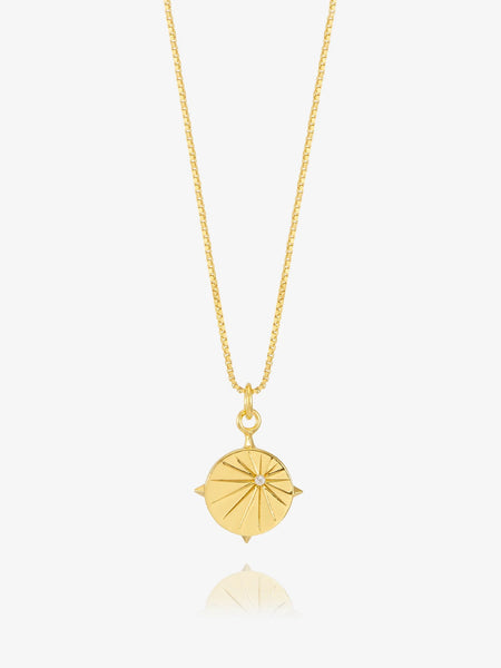 North Star gold Necklace by Rachel Jackson London