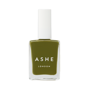 Olive-Morris green ASHE London nail polish