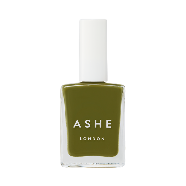 Olive-Morris green ASHE London nail polish